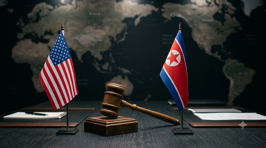 북한 핵개발과 김정은의 대미 협상 전략을 보여주는 외교 안보 칼럼 이미지